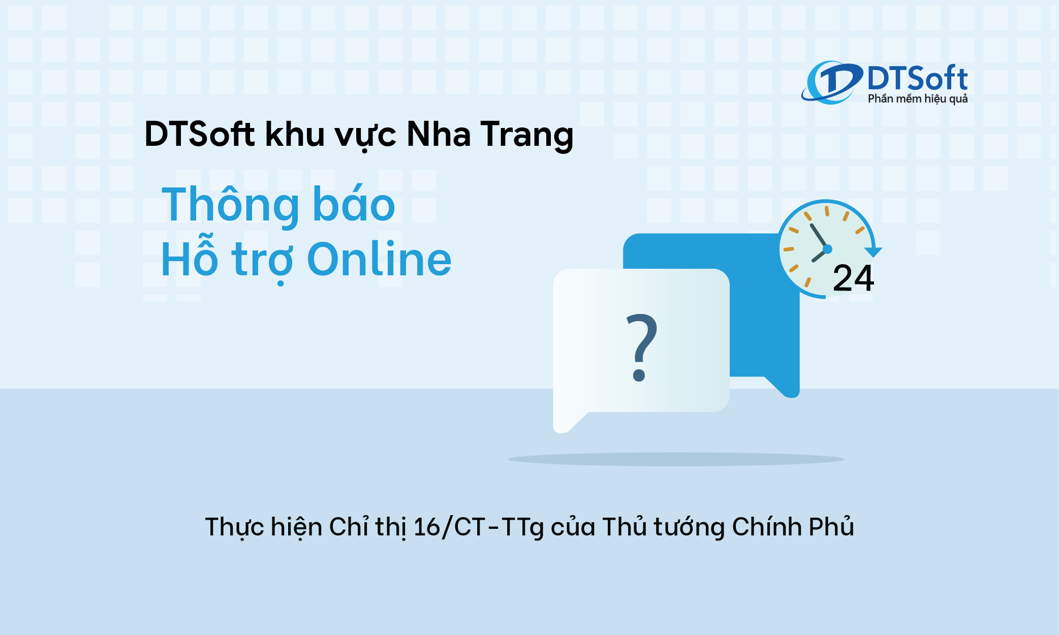 [DTSoft Nha Trang] thông báo tăng cường hỗ trợ Online
