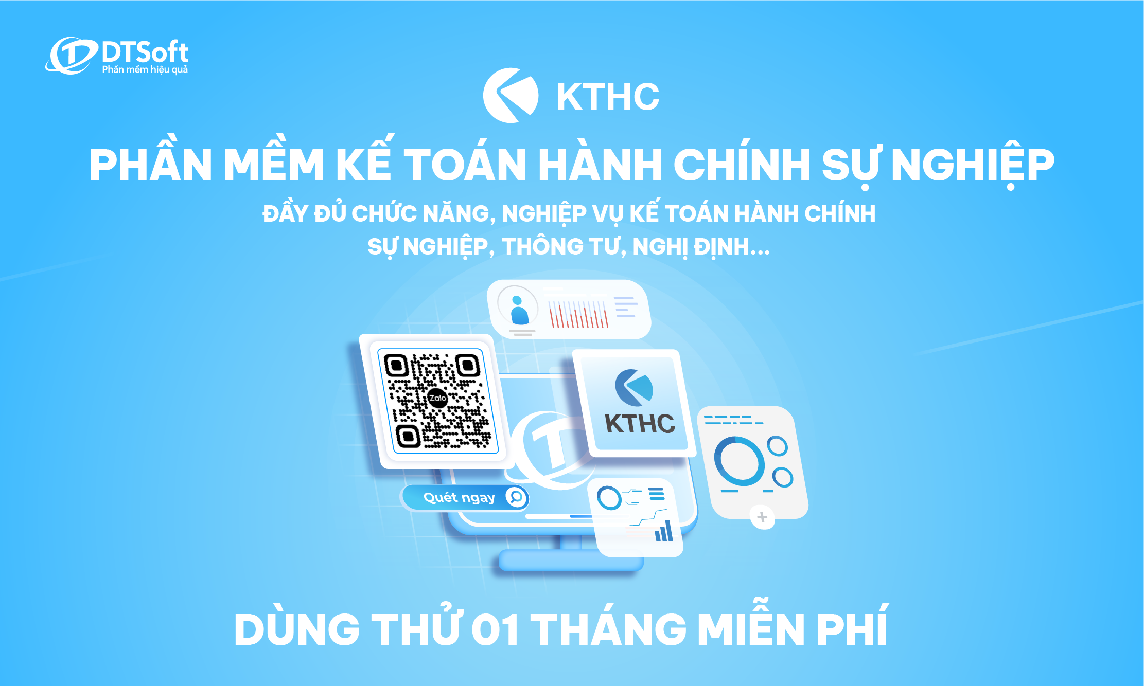 [DÙNG THỬ MIỄN PHÍ] PHẦN MỀM KẾ TOÁN HÀNH CHÍNH SỰ NGHIỆP KTHC DTSOFT DÀNH CHO KHÁCH HÀNG MỚI