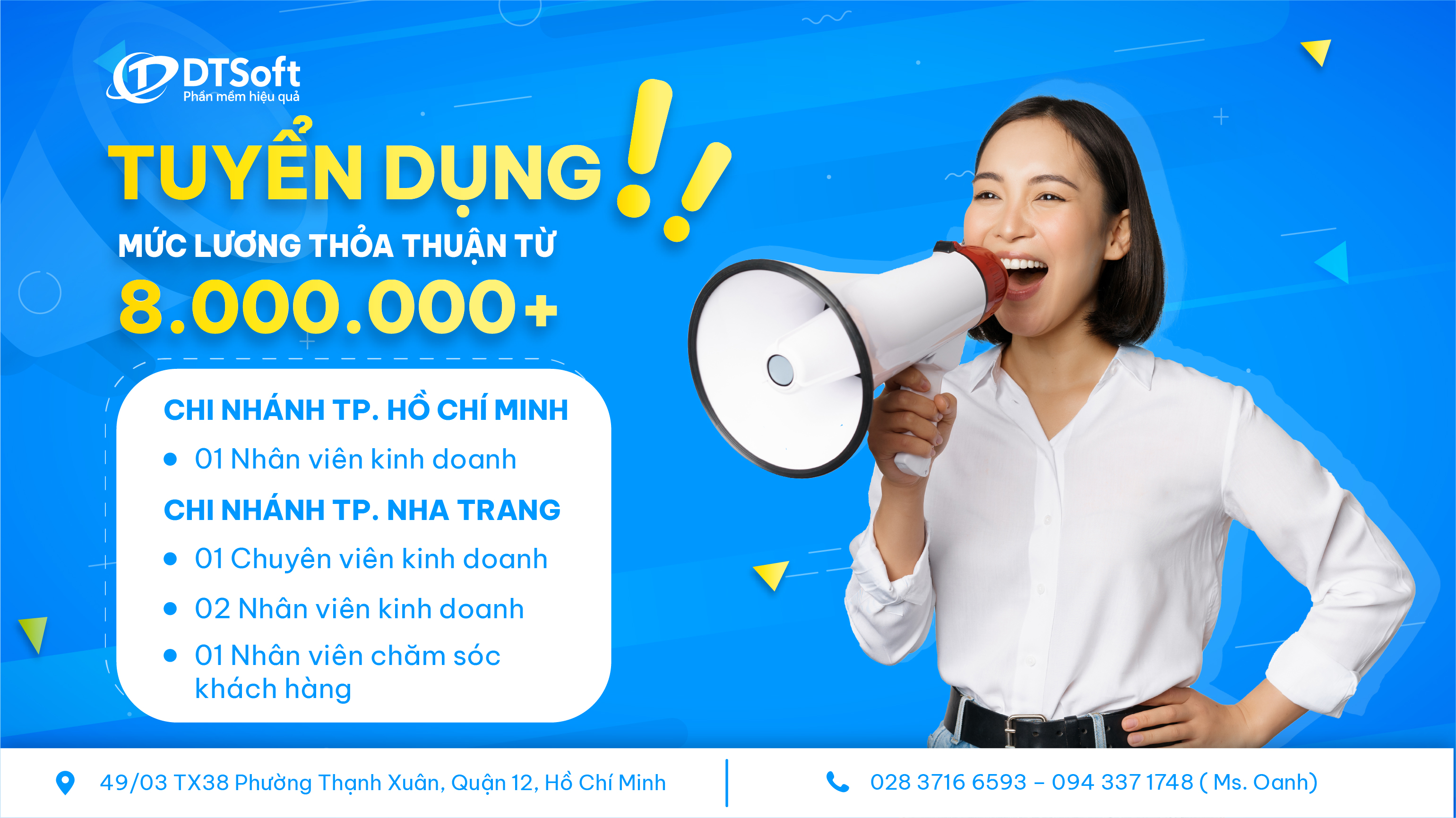 [TP.HCM, NHA TRANG] DTSoft tuyển dụng tháng 05.2023